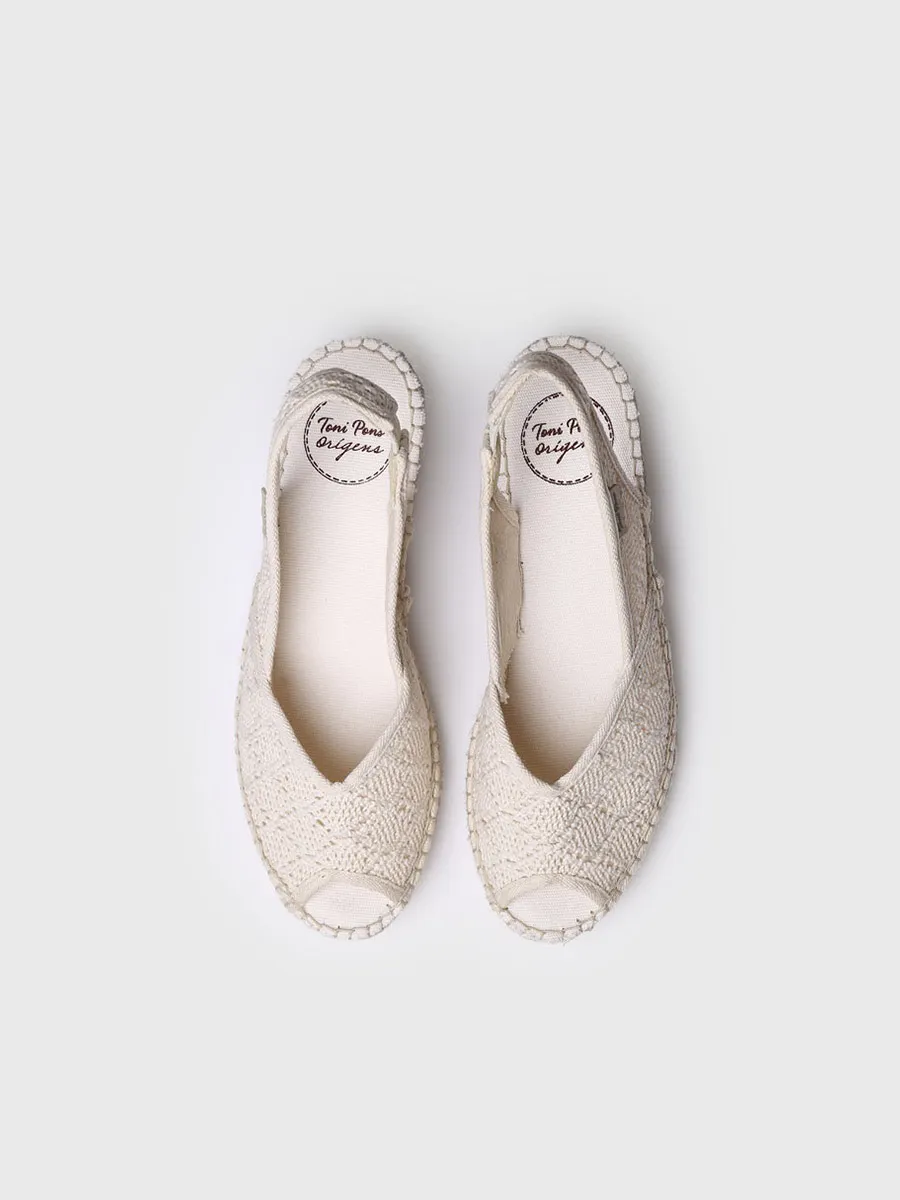 Alpargata de cuña de yute estilo peep toe | BLANCA-AD - Image 3