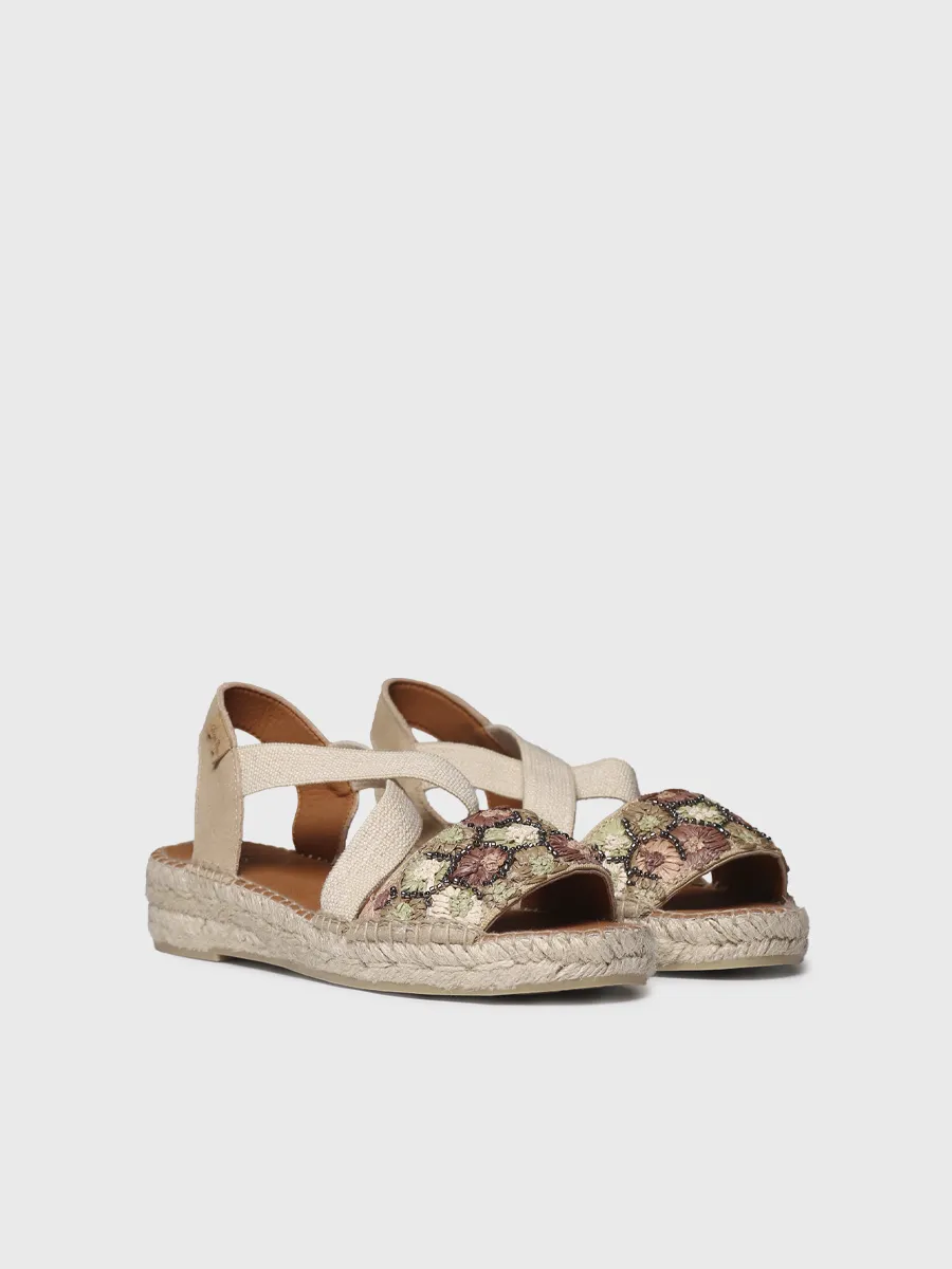 Alpargatas de cuña baja de mujer en rafia multicolor | EIDER-FS - Image 2