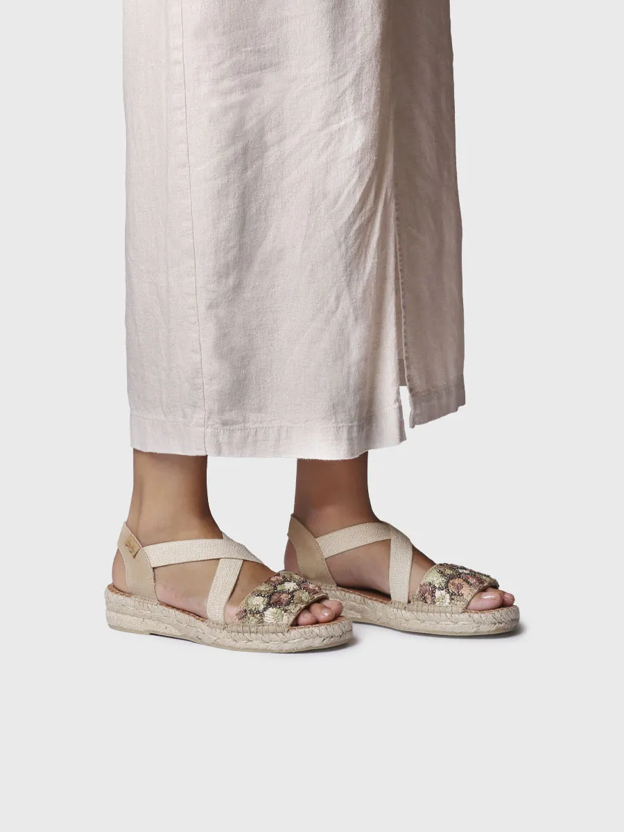 Alpargatas de cuña baja de mujer en rafia multicolor | EIDER-FS - Image 4