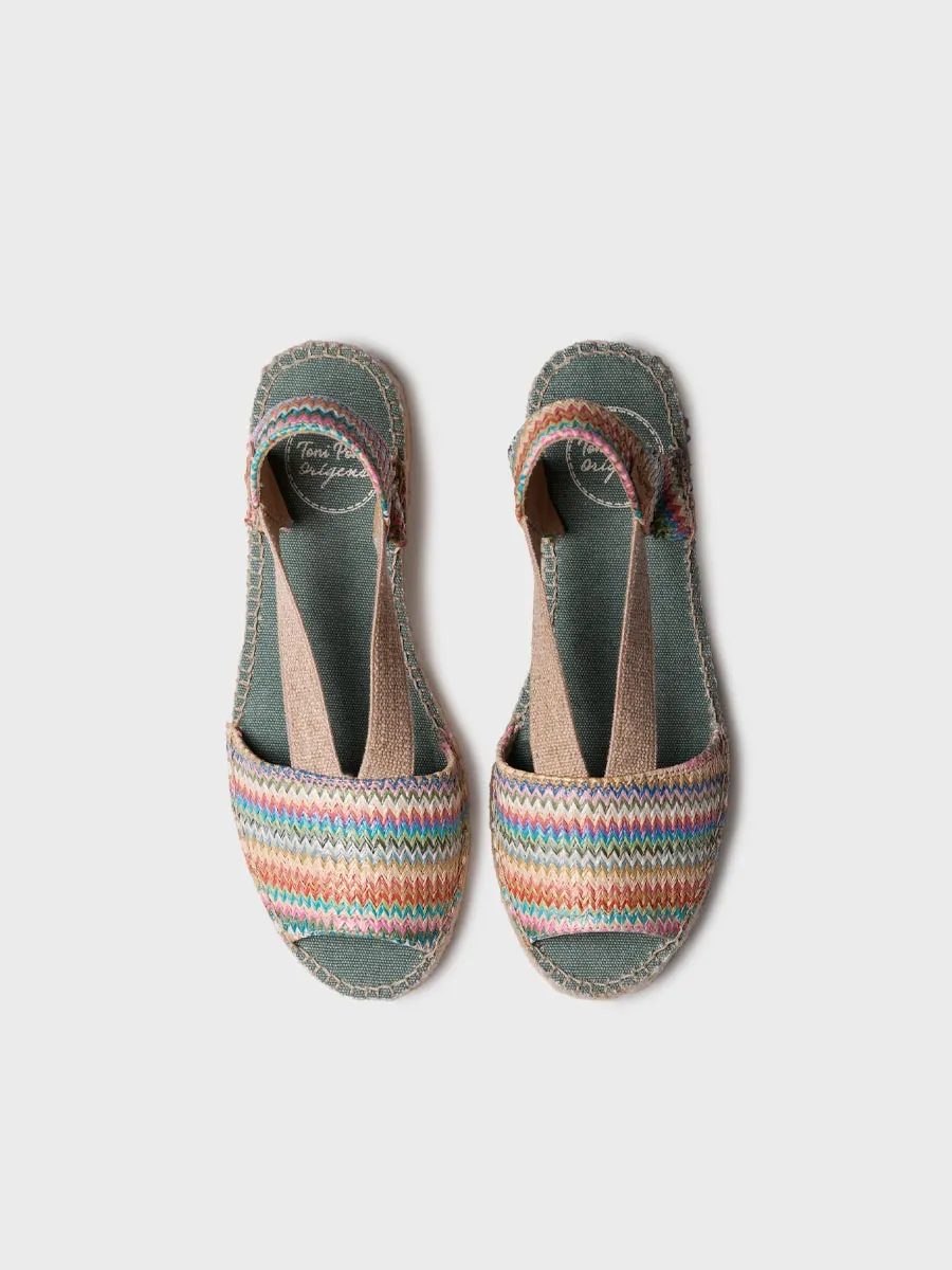 Alpargatas de mujer en rafia multicolor | ESTEL-MH - Image 3