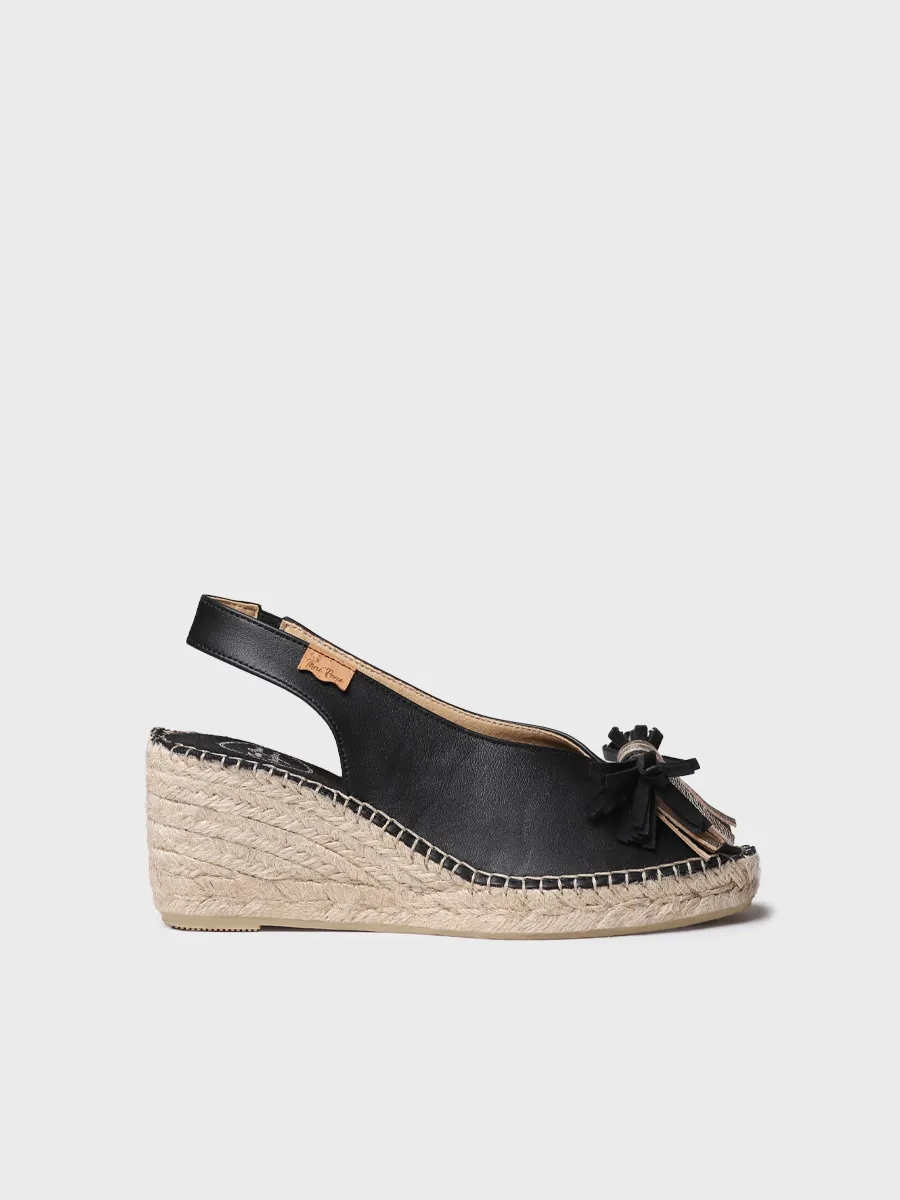 Alpargata de cuña estilo peep toe | LAILA-PF