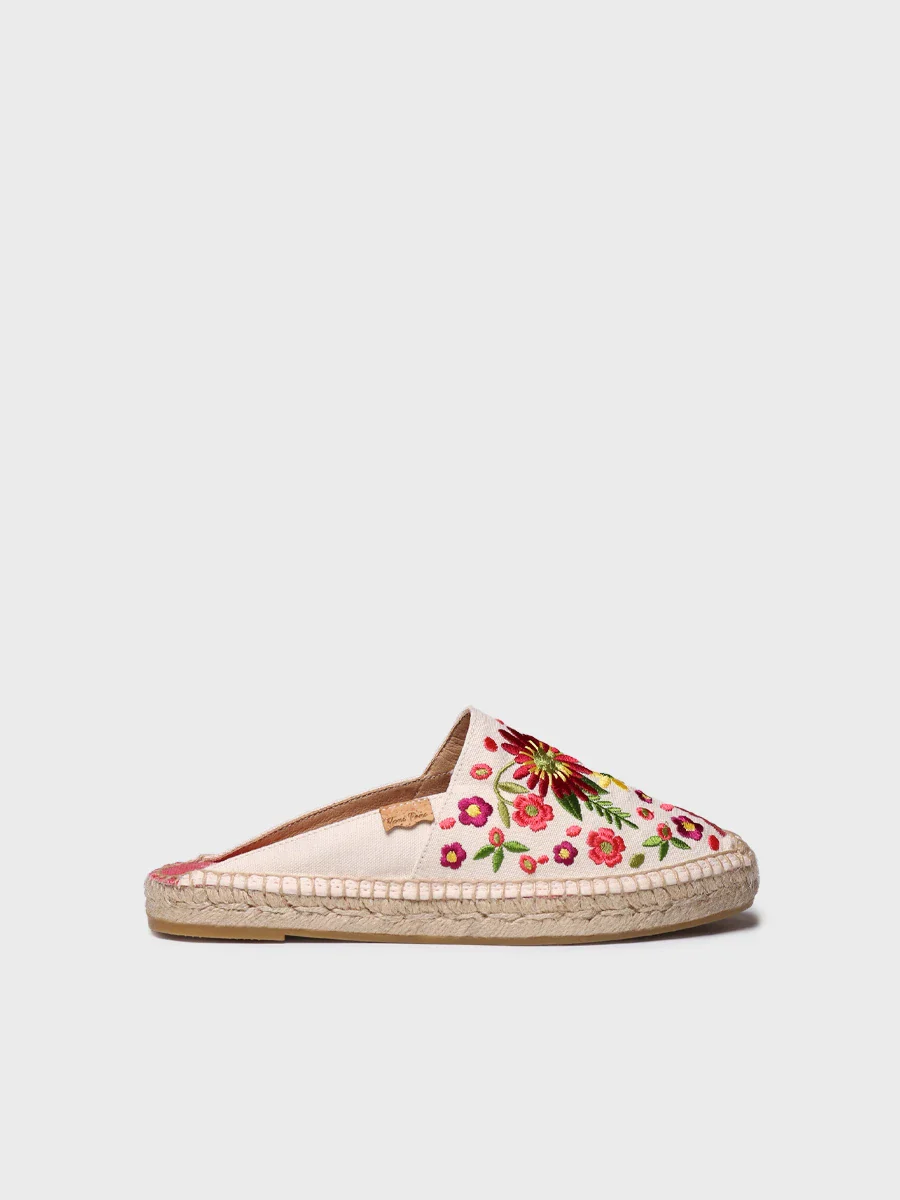 Alpargata mule de mujer con bordado floral | ROVIRA - Image 2