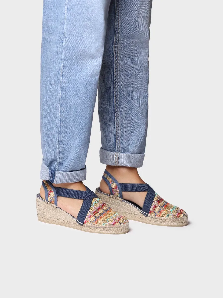 Alpargata vegana de mujer en tejido multicolor con cuña | TERRA-TT - Image 5