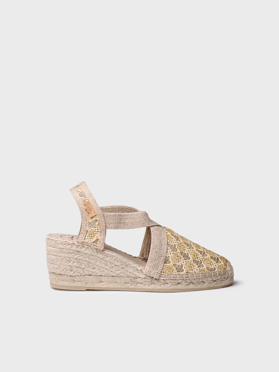 Alpargata vegana de mujer en tejido multicolor con cuña | TERRA-TT - Image 2