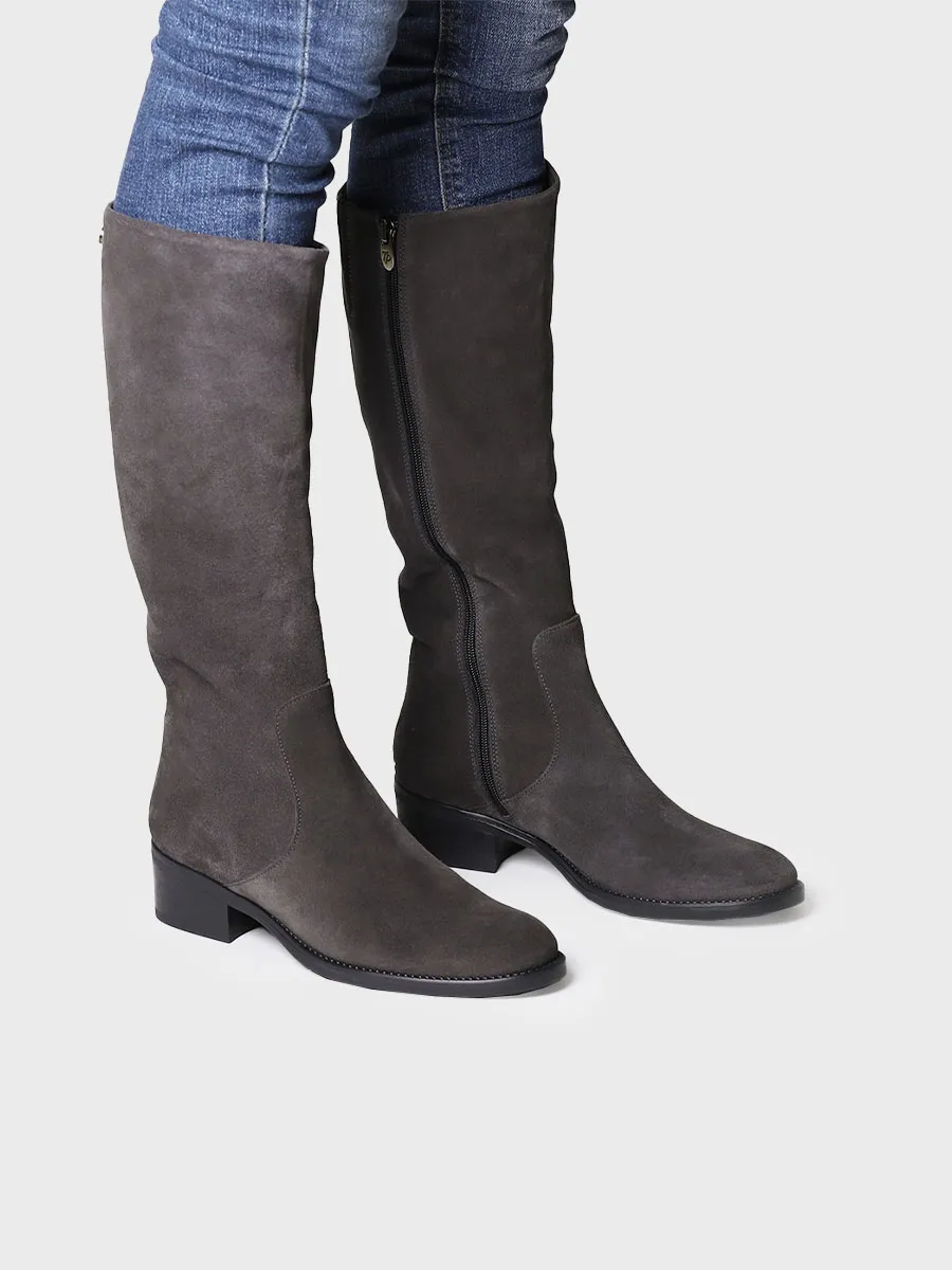 Bota alta para mujer en serraje | TIROL-SY - Image 4