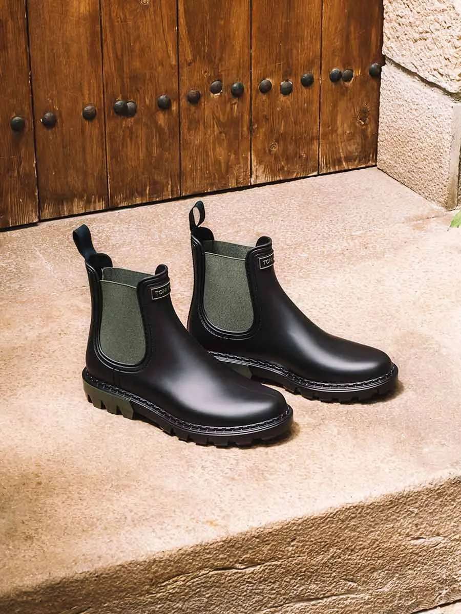 Botines de lluvia para mujer con gomas en contraste | CAEN