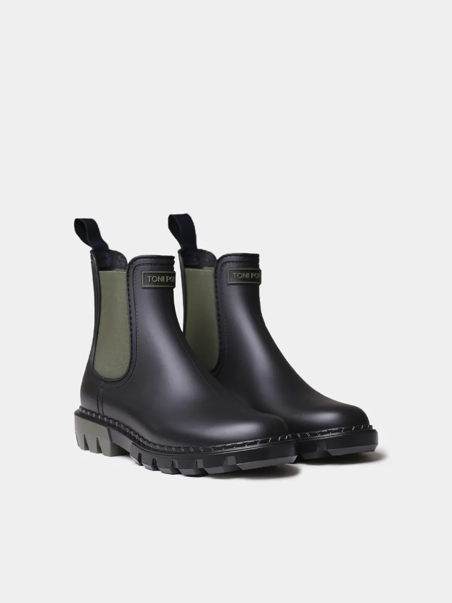 Botines de lluvia para mujer con gomas en contraste | CAEN - Image 3