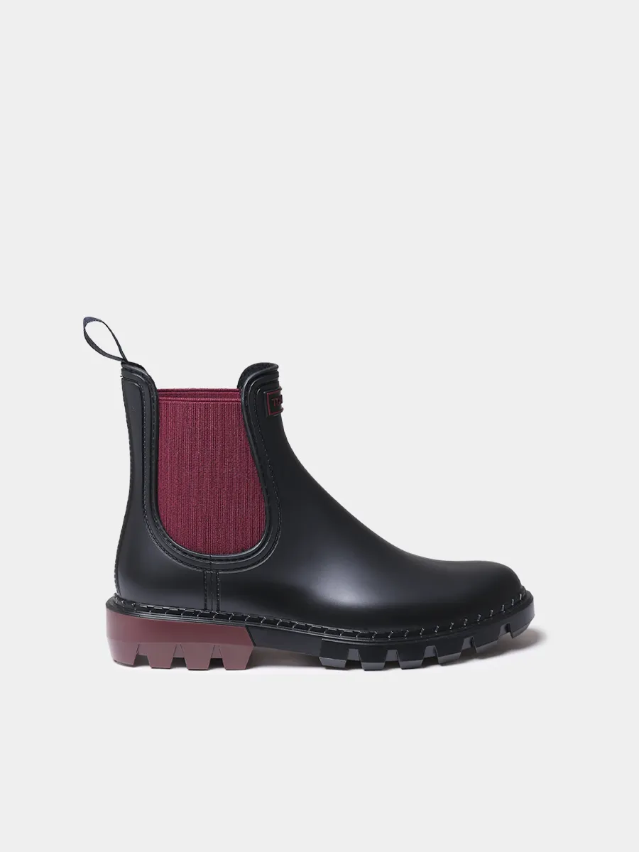 Botines de lluvia para mujer con gomas en contraste  | CAEN