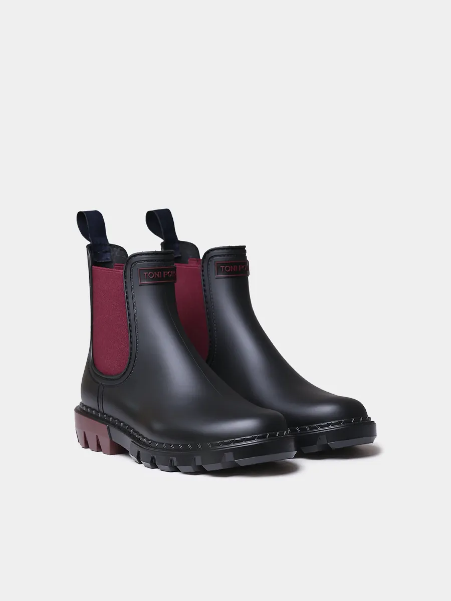 Botines de lluvia para mujer con gomas en contraste  | CAEN - Image 2