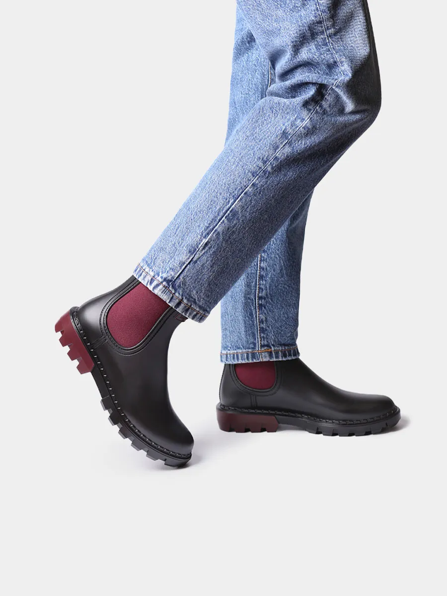 Botines de lluvia para mujer con gomas en contraste  | CAEN - Image 4