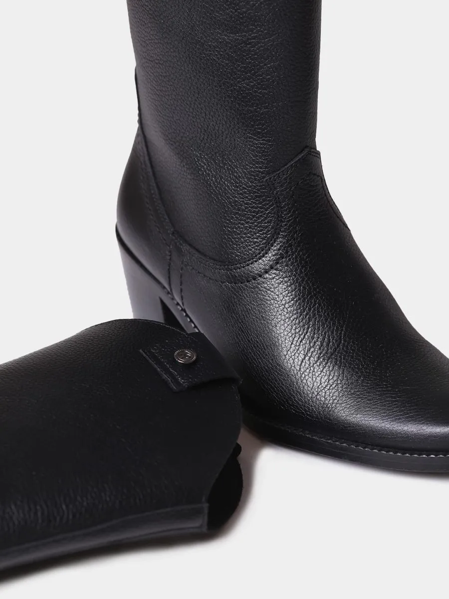 Botines de mujer cowboy en piel con tacón | UBEDA - Image 3