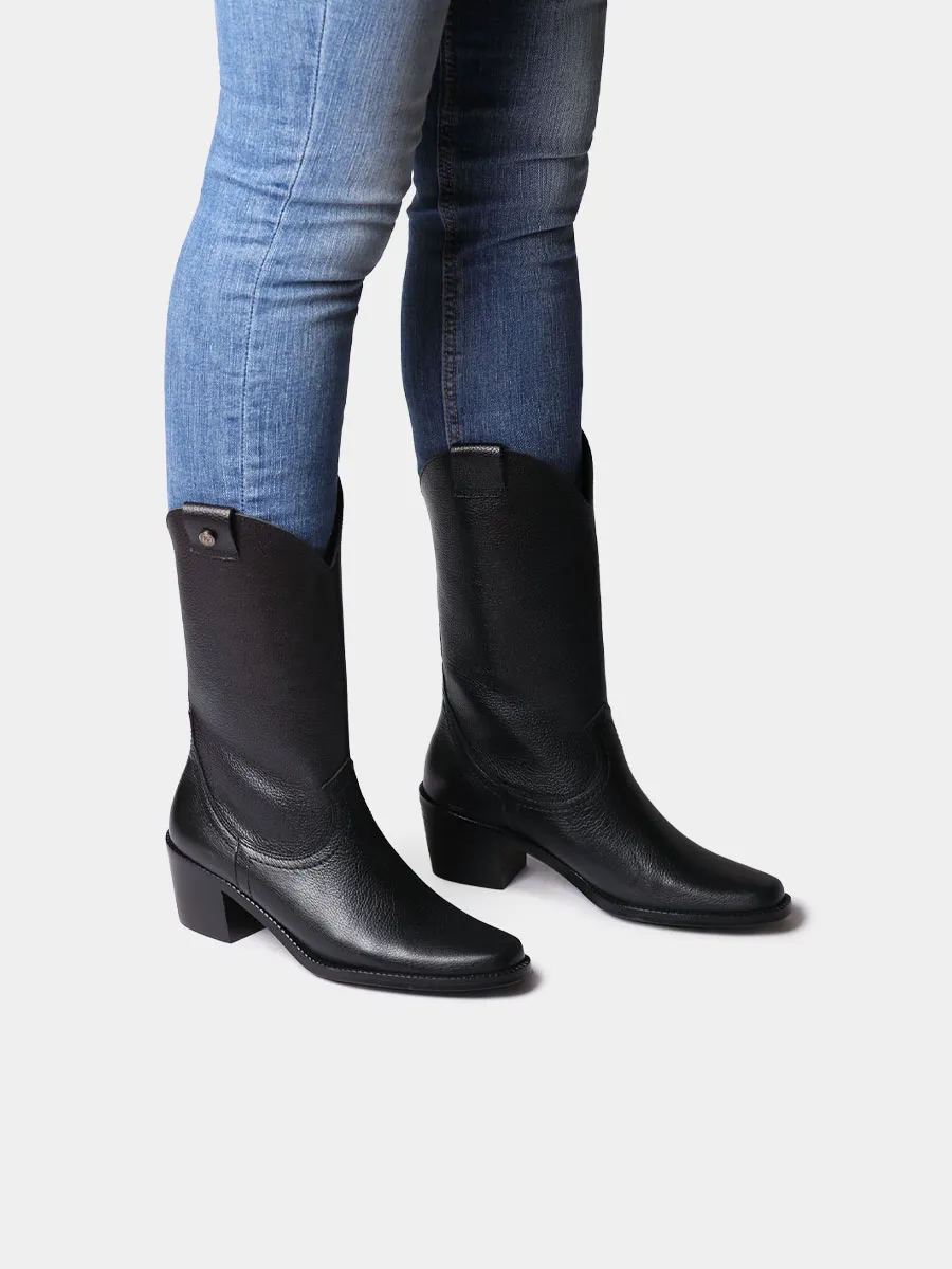 Botines de mujer cowboy en piel con tacón | UBEDA - Image 4