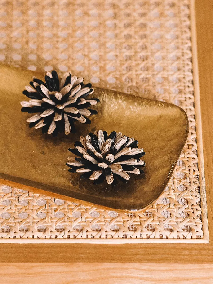 Broche de rafia en forma de flor | FLOR-R