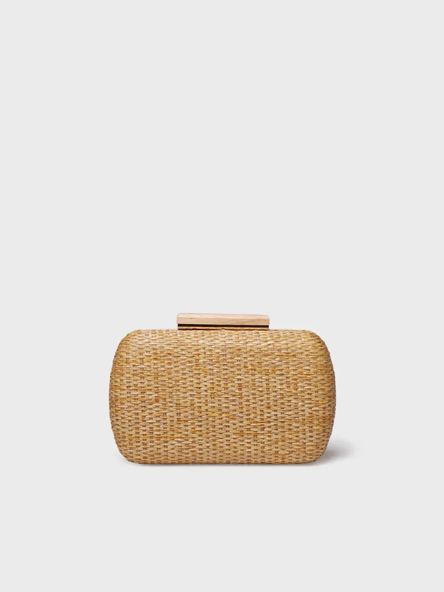Clutch de mujer en rafia con forro de satén | GAITA - Image 2