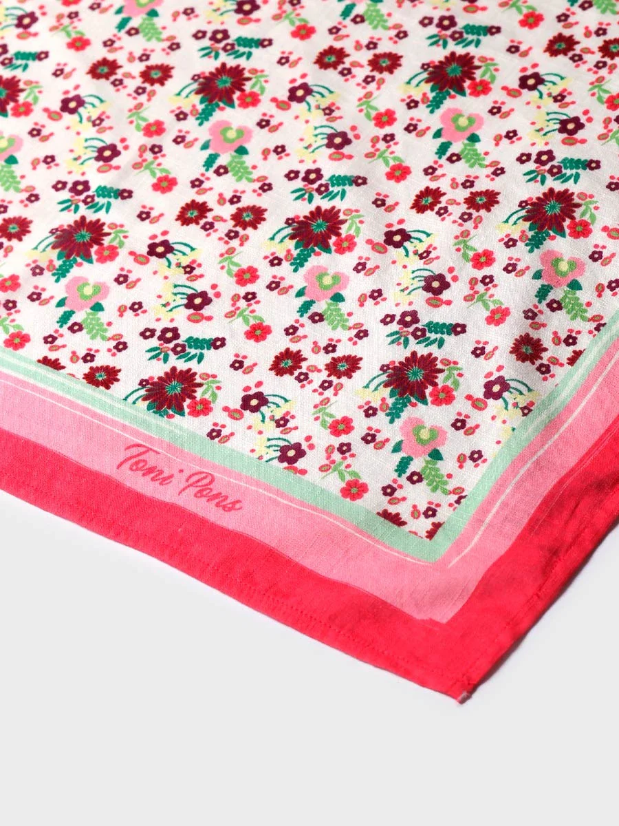 Fular de algodón estampado multicolor | FABIOLA - Image 2