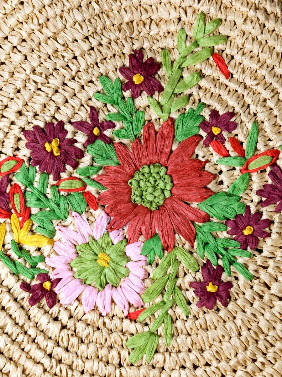 Bolso circular con bordado floral | RUBINA - Image 4