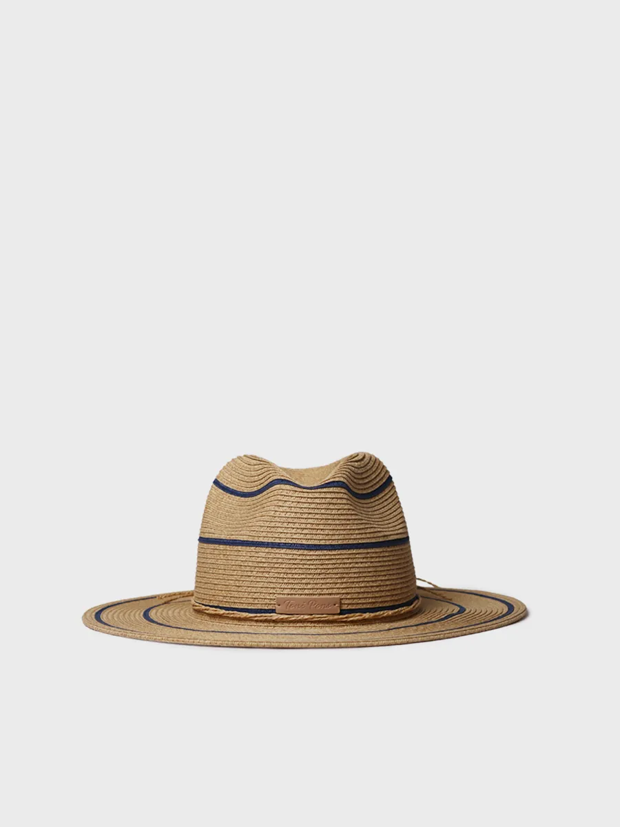 Sombrero de paja tipo Panamá con rayas | SABRINA - Image 2