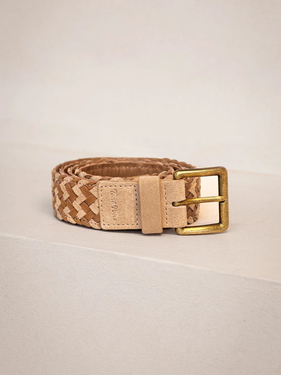 Cinturón unisex en piel trenzada | SUSQUEDA80