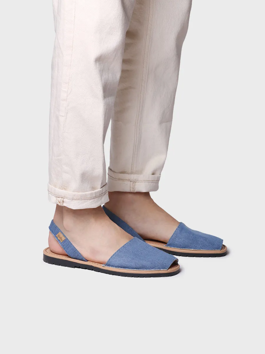 Abarca de hombre en denim con planta de piel | GRAU-TX - Image 5