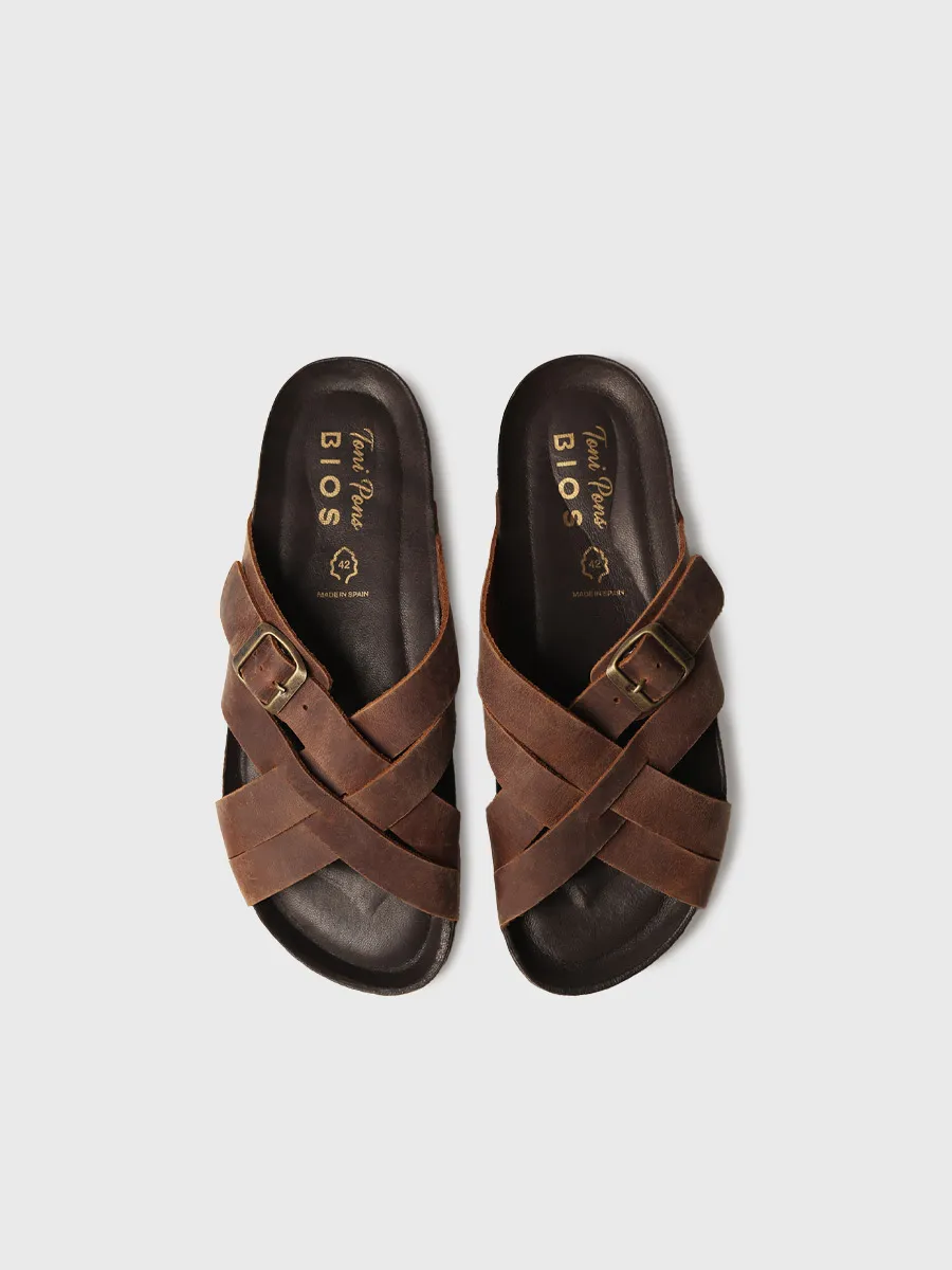 Sandalias de hombre de piel con tiras cruzadas | GALATSI-PE - Image 4