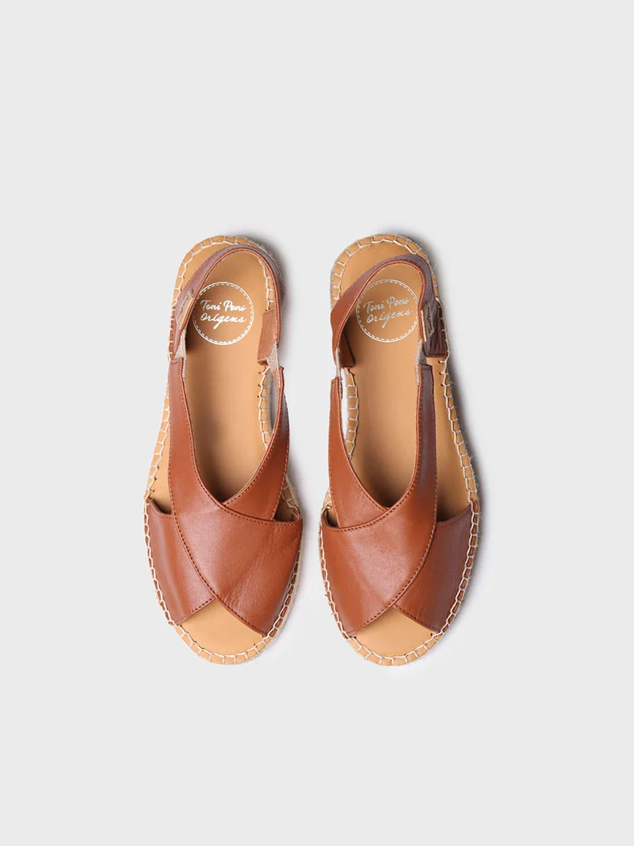 Sandalias de mujer en piel con tiras cruzadas | ELDA-P - Image 4