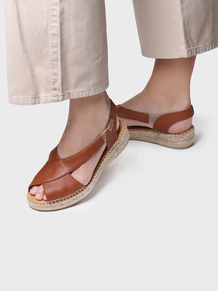 Sandalias de mujer en piel con tiras cruzadas | ELDA-P - Image 5