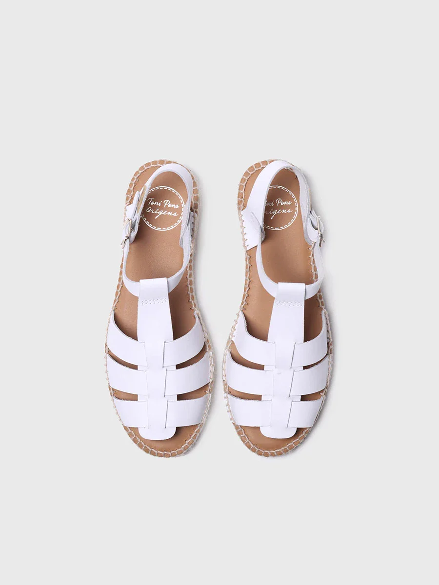 Sandalias cangrejeras planas de mujer en piel | EMMA - Image 3