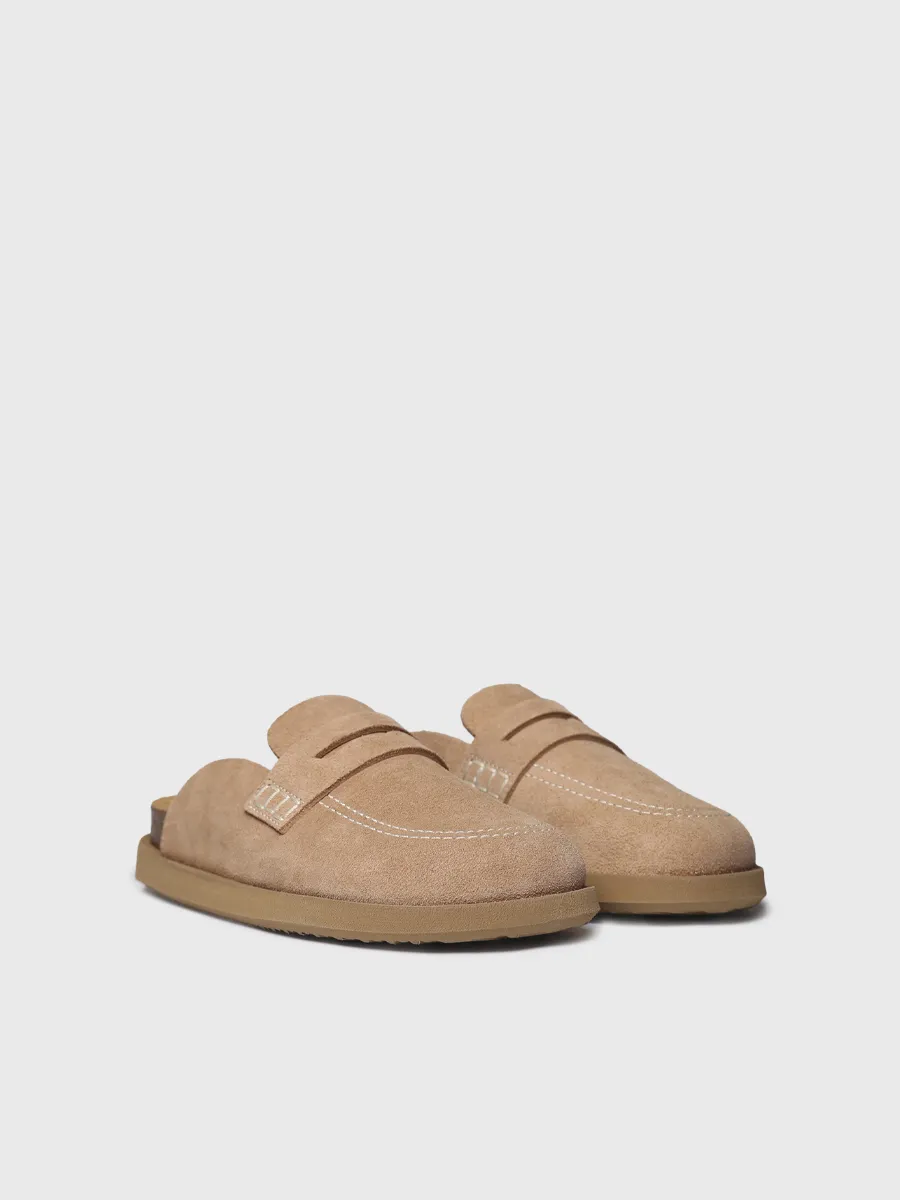 Zueco de mujer en serraje tipo mocasÃn | GREVENA-QT - Image 2