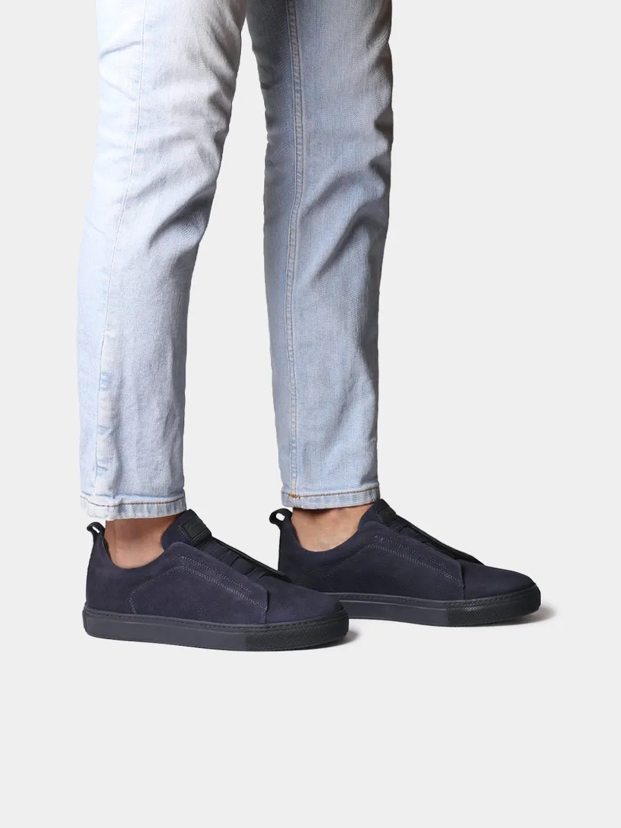 Deportivas con cordones elásticos en nobuk para hombre  | DORCA - Image 4