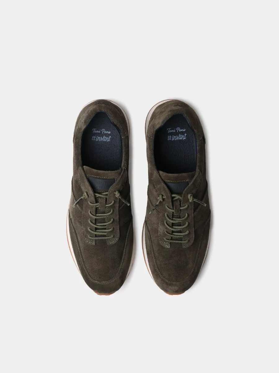 Deportivas con cordones elásticos en serraje para hombre  | DORIAN - Image 4