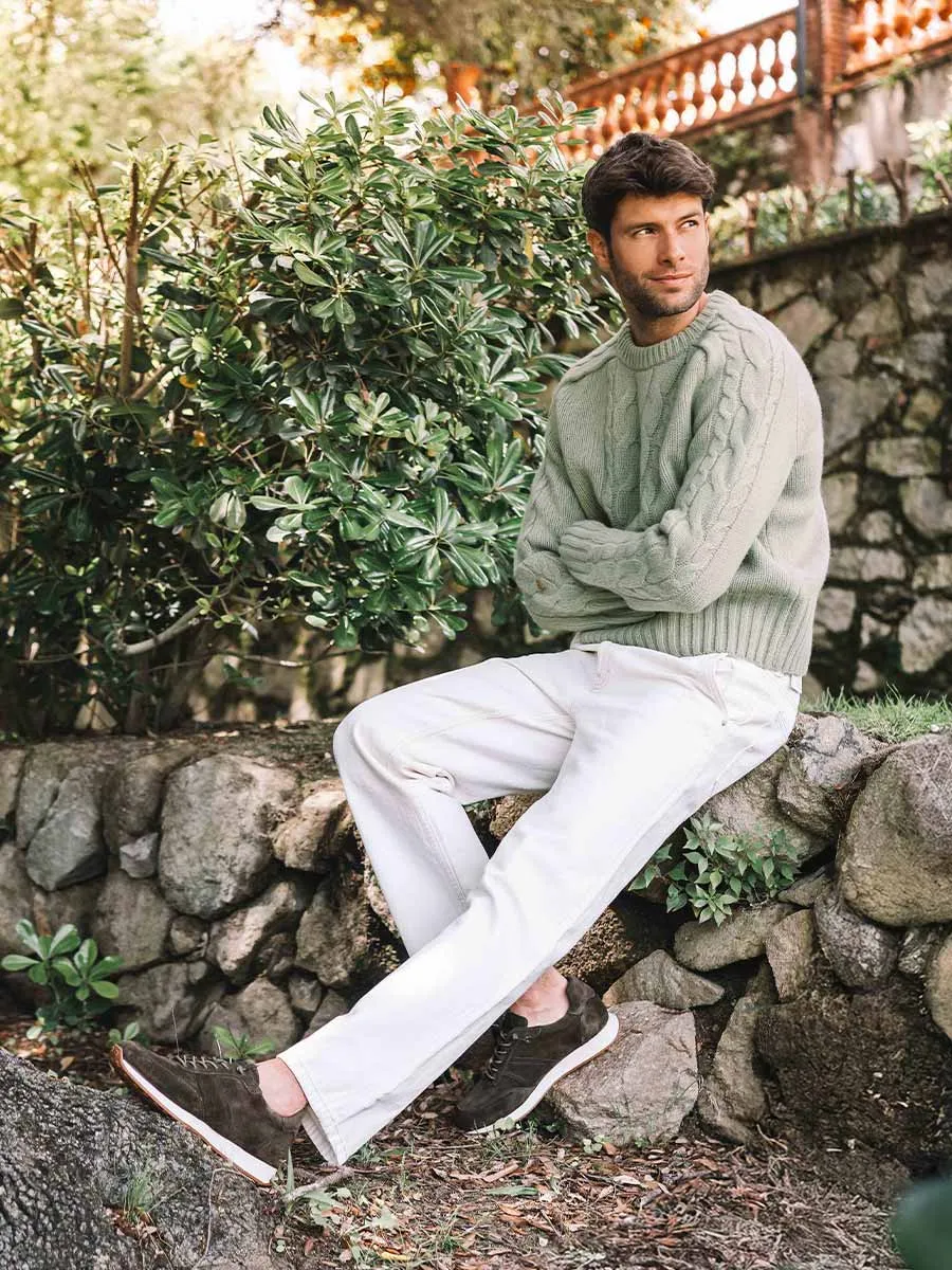 Deportivas con cordones elásticos en serraje para hombre  | DORIAN - Image 6