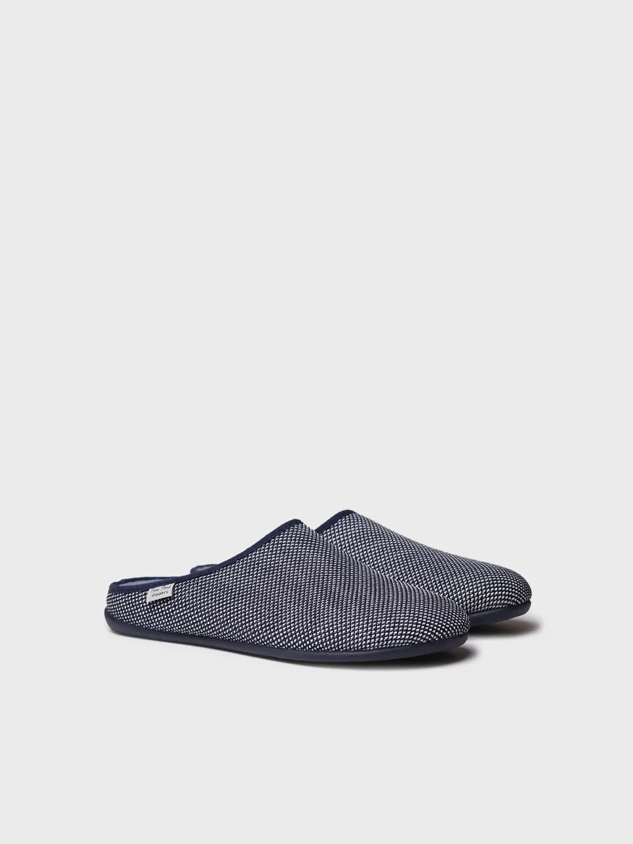 Zapatilla de casa tipo zueco de hombre en rejilla | NASH-JO - Image 3