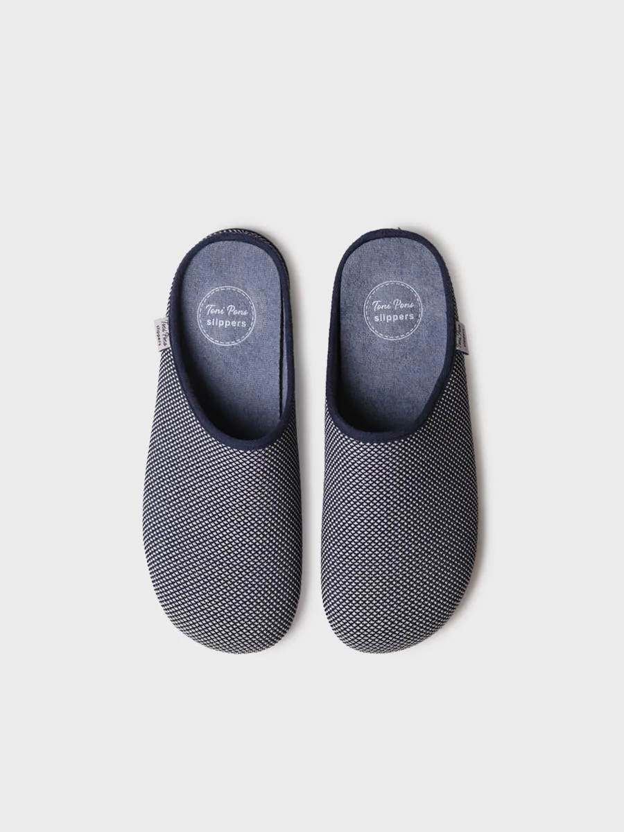 Zapatilla de casa tipo zueco de hombre en rejilla | NASH-JO - Image 4