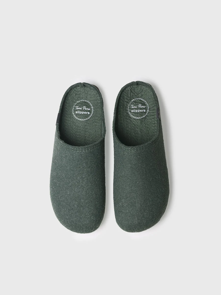 Zapatilla de casa tipo zueco para hombre en fieltro reciclado | NEO-FR - Image 3