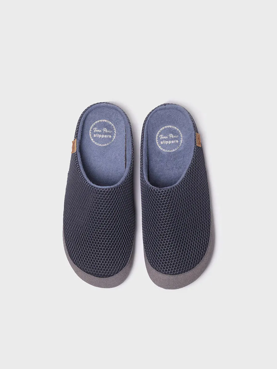 Zapatillas de casa para hombre en tejido de rejilla | NIUE-GC - Image 3