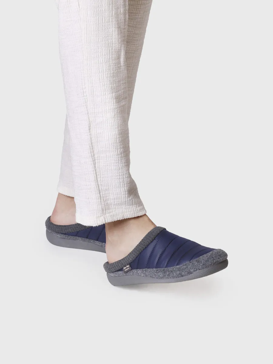 Zapatilla de casa tipo zueco en tejido acolchado y fieltro | NIX-TK - Image 4