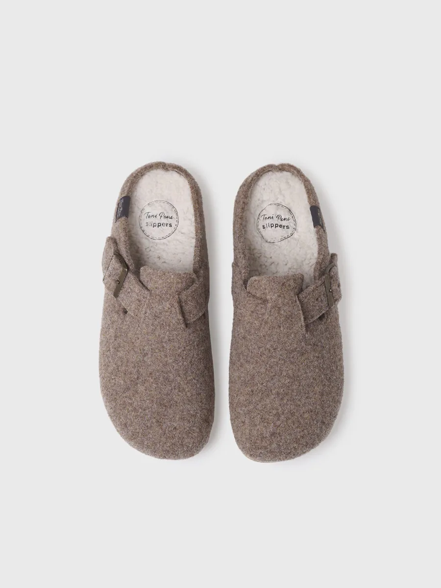 Zapatilla tipo zueco para hombre en fieltro | NORTON-FP - Image 4