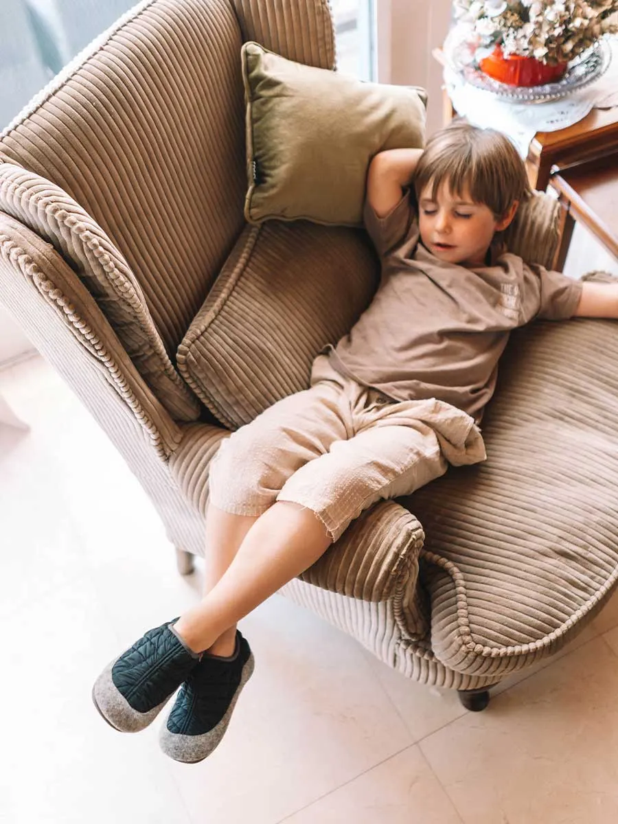 Slippers para niños en fieltro y tejido acolchado | LIOR-UM - Image 6