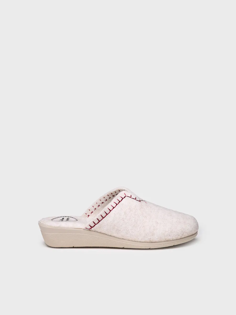 Zapatilla tipo zueco para mujer en fieltro reciclado | CUNIT-FR