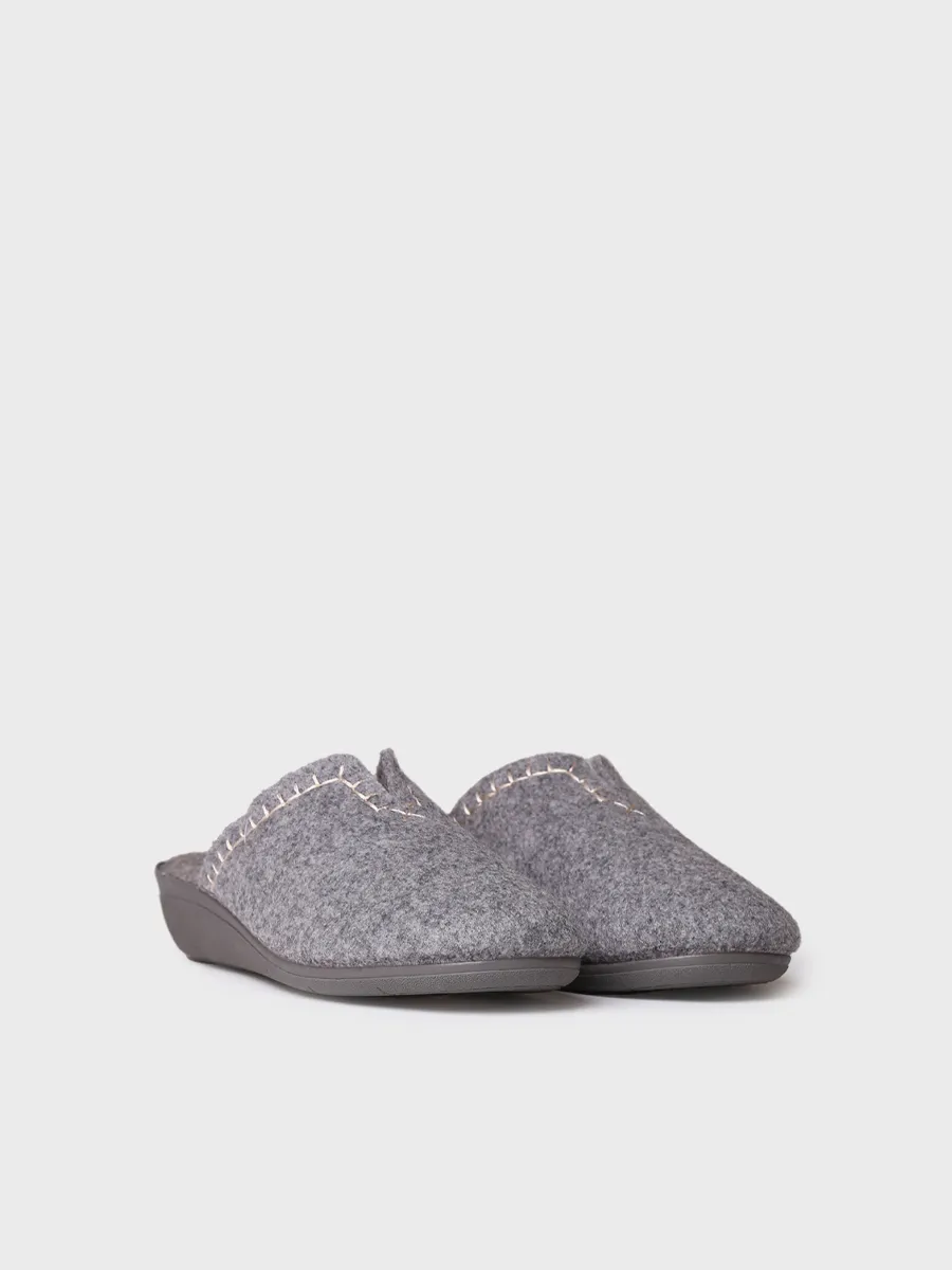 Zapatilla tipo zueco para mujer en fieltro reciclado | CUNIT-FR - Image 2