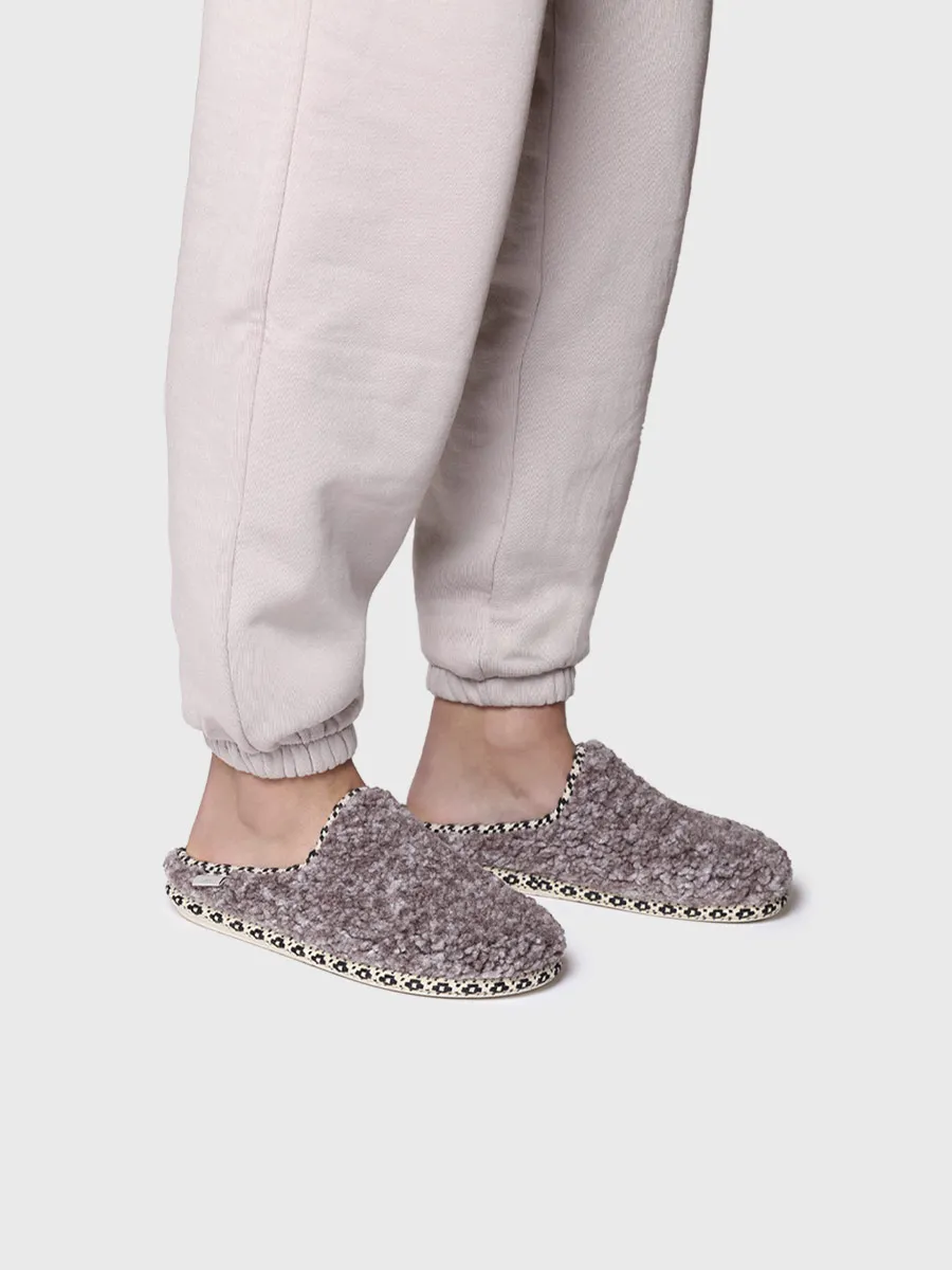 Zapatilla de casa tipo zueco para mujer en borrego | DARLA-SB - Image 4