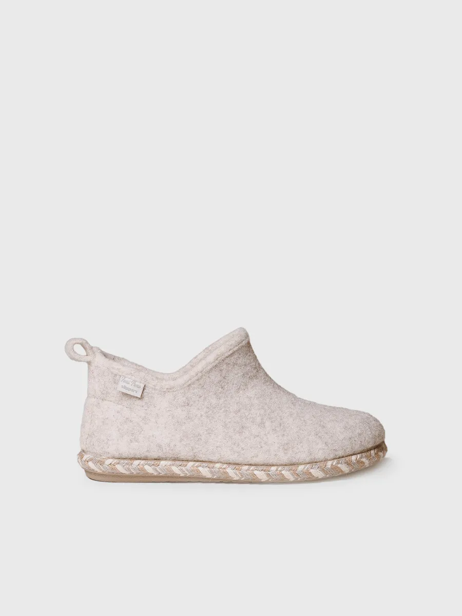 Slipper abotinada para mujer en fieltro | DUNA-FP - Image 2