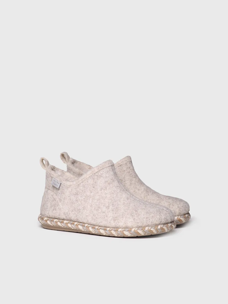 Slipper abotinada para mujer en fieltro | DUNA-FP - Image 3