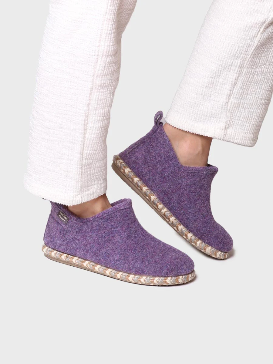 Slipper abotinada para mujer en fieltro | DUNA-FP - Image 4