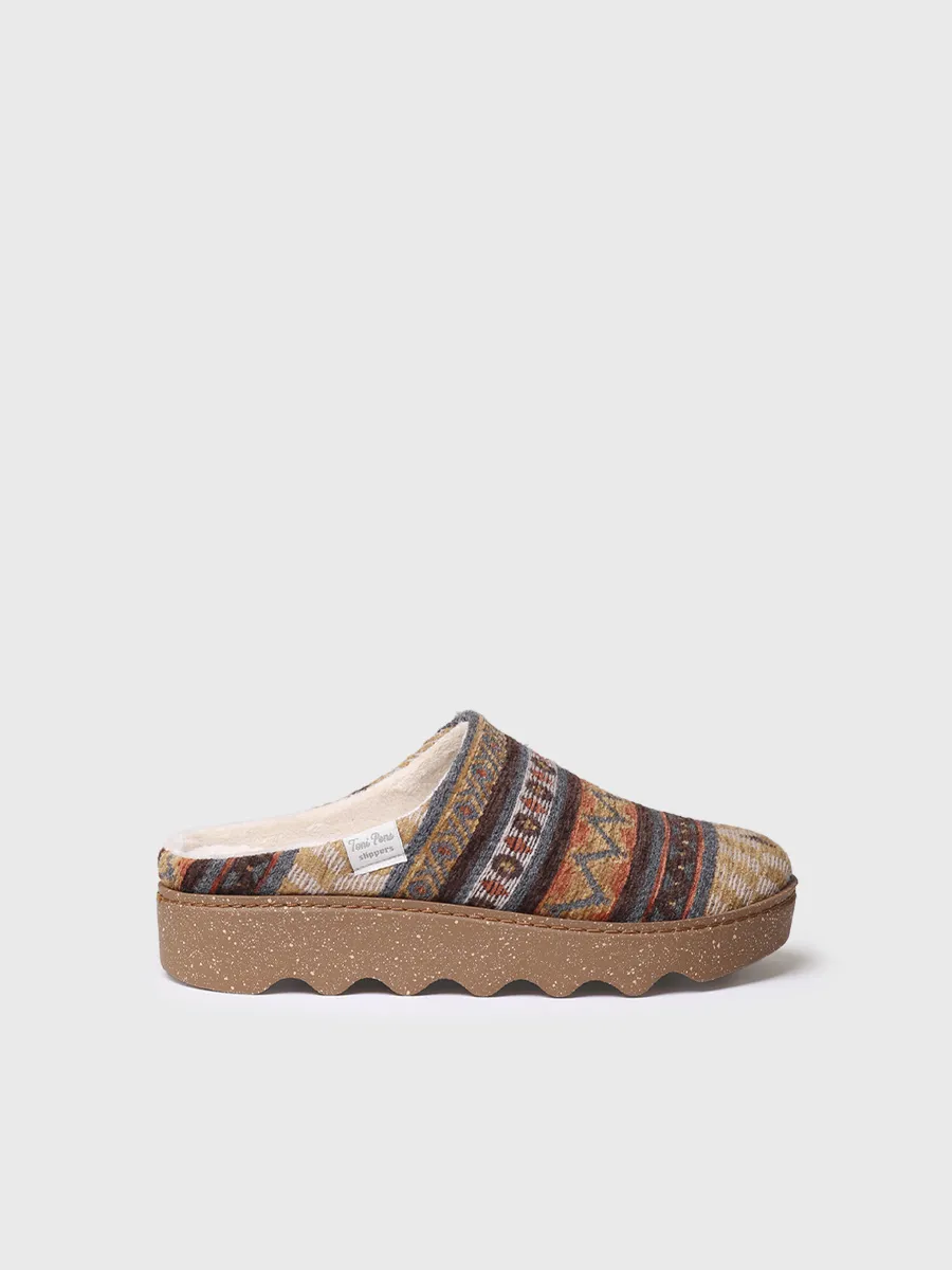 Zapatilla de casa de mujer con motivos étnicos | JOYCE-YA - Image 2