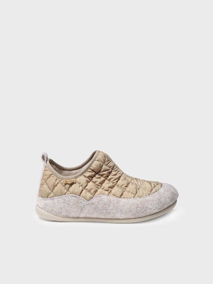 Slippers para mujer en fieltro y tejido acolchado | MARE-UM