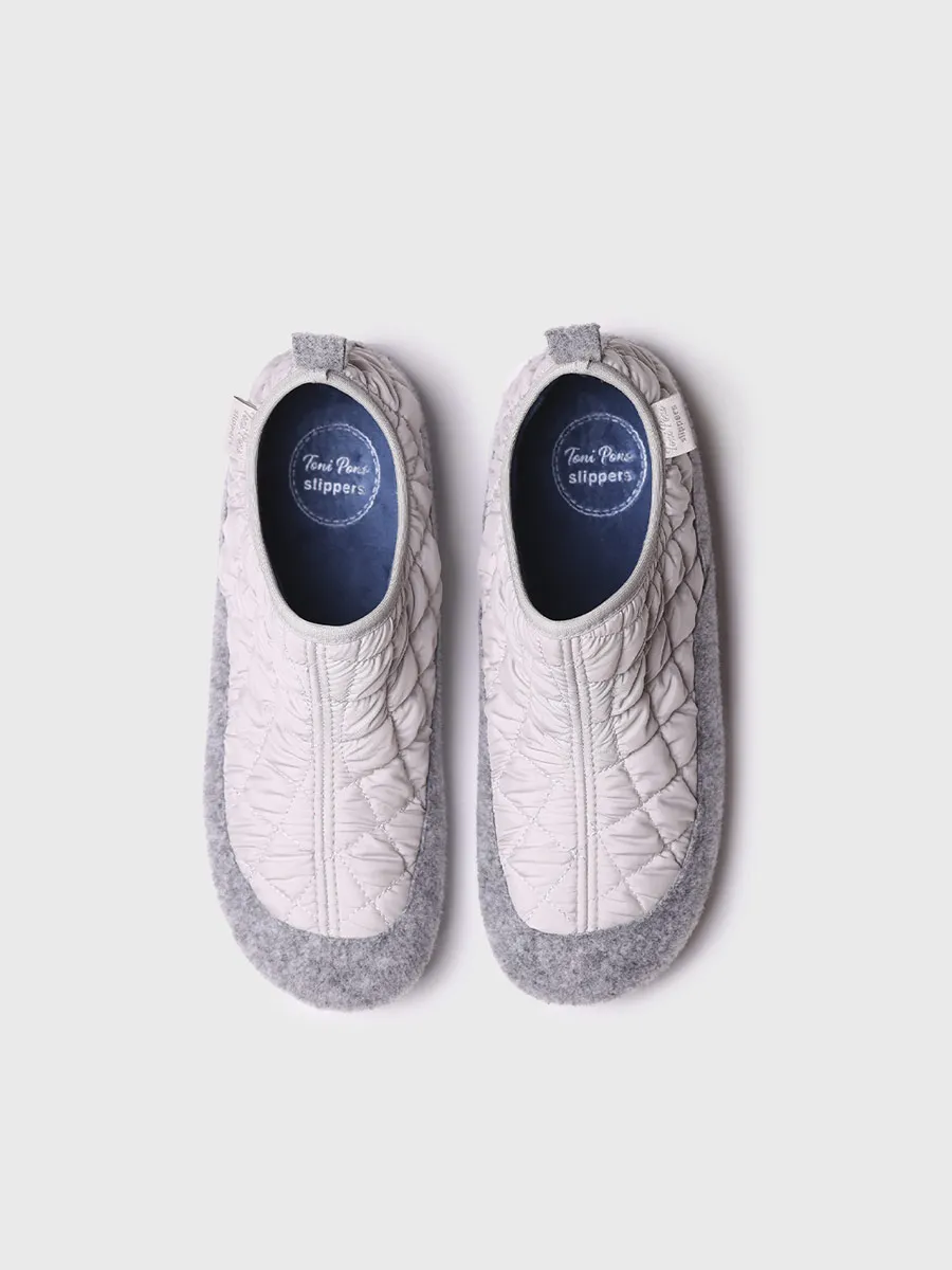 Slippers para mujer en fieltro y tejido acolchado | MARE-UM - Image 3
