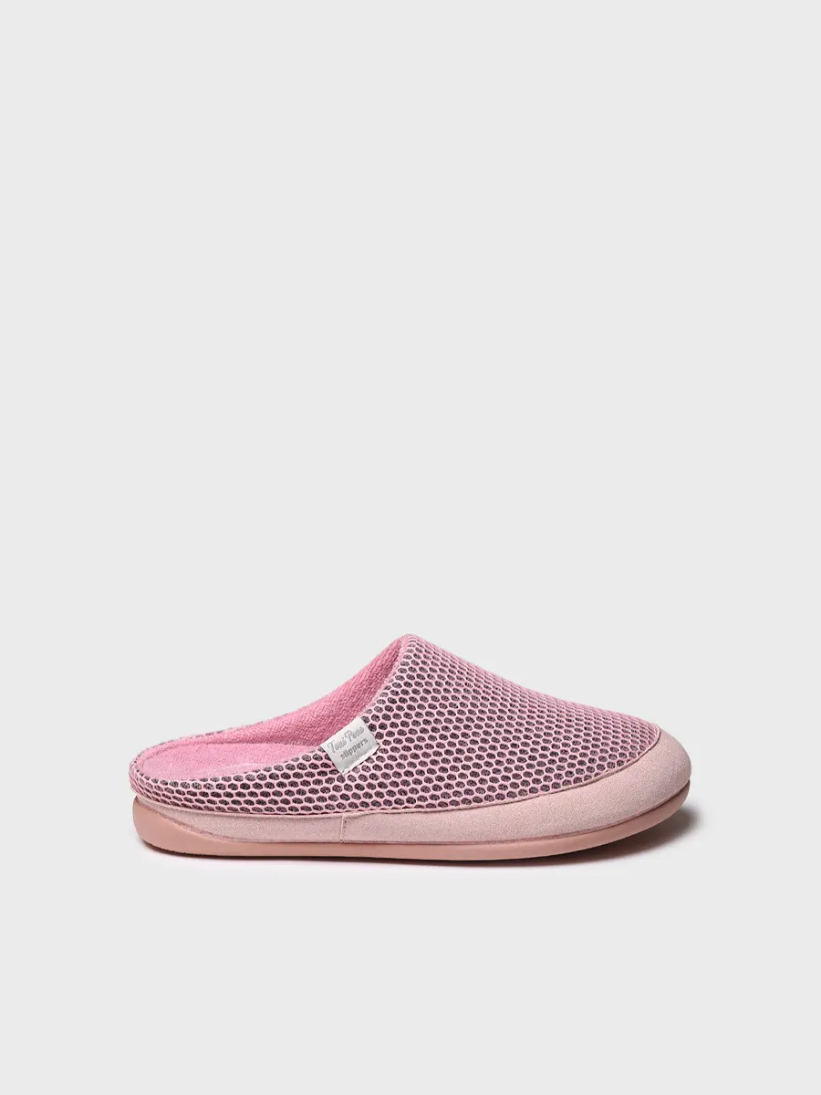 Zapatilla de casa tipo zueco de mujer en rejilla | MINA-GC - Image 2