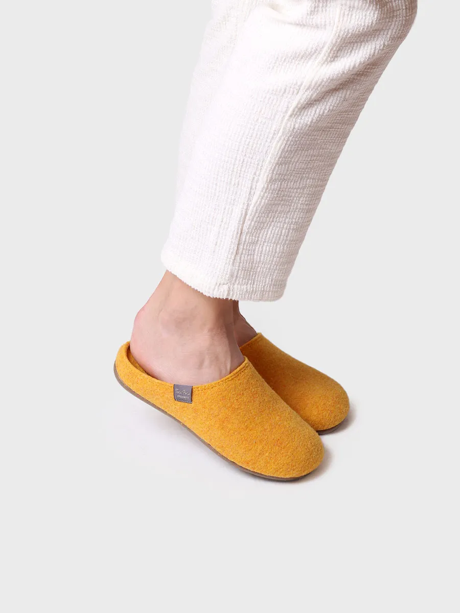 Zapatilla tipo zueco para mujer en fieltro reciclado | MONA-FR - Image 4