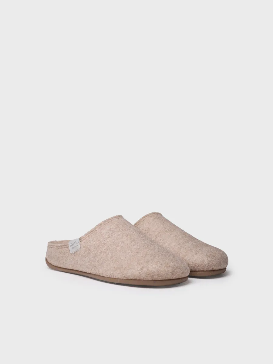 Zapatilla tipo zueco para mujer en fieltro reciclado | MONA-FR - Image 2